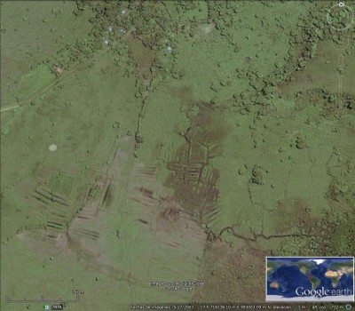 Figure 2. Satellite image of Chinina, eastern Panamá (Google Earth 2014).